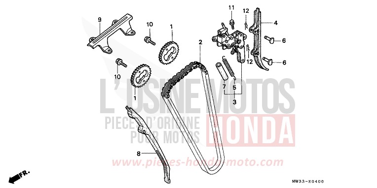 NOCKENWELLENKETTE von CB Seven Fifty CANDY ANDROMEDA RED-U (R131) von 1995